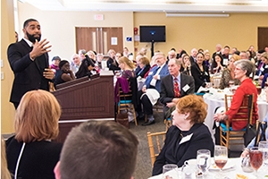 Mycal Ford speaks at the 2017 Celebration of Scholarships luncheon.