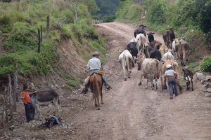 People in South American village