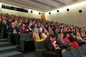 Audience members at Rublev film