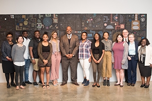 Jelani Cobb with students and faculty members