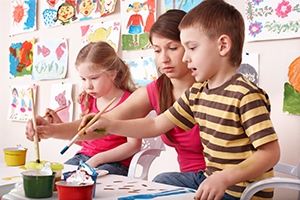 Children painting