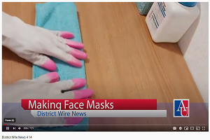 district wire news story on making facemasks