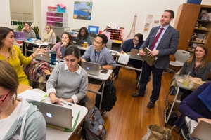 Jason Snyder and Education Policy and Leadership students