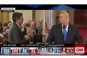 Jim Acosta and Donald Trump on CNN