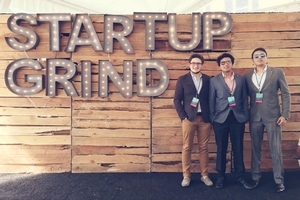 AU student Danyal Sheikh at the Start-Up Grind Conference in Silicon Valley, California.