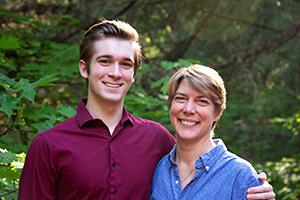 Freshman Skye Witley with his mother Vonda
