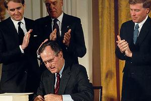 President H. W. Bush with Bill Reilly