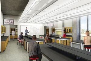 Artist's rendering of a lab in the future Hall of Science