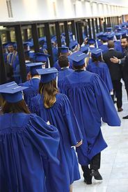 Student procession at commencement