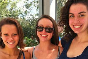 Three generations of a buddy family spend time together