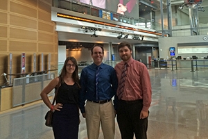 Chris Edelson, center, with Lindsey Halverson, left, and Kyle Anderson