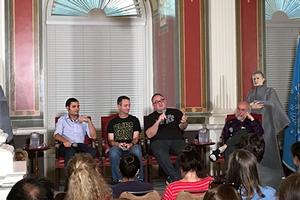 Panel speaking at Star Wars Under the Stars event