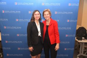 Senator Elizabeth Warren with Amrutha Chatty