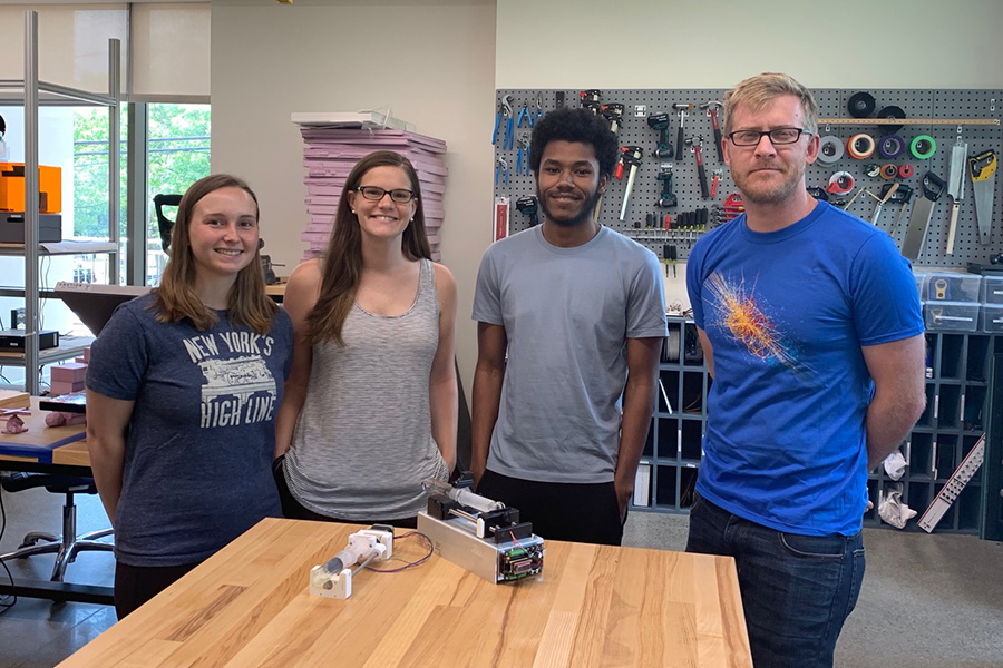 From left to right: Meagan Mitchell, Linda Amarante, Josh Wilson, and Jonathan Newport