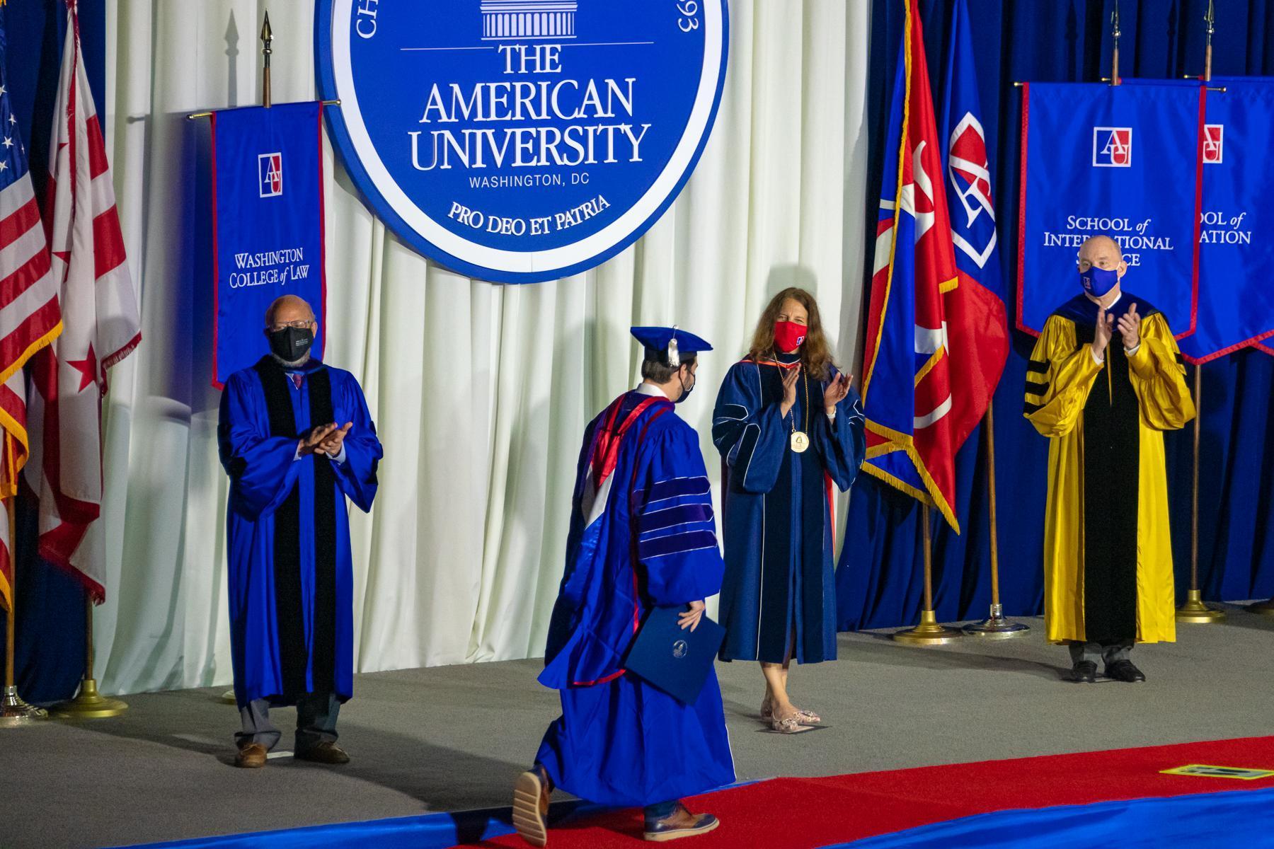 2021 commencement procession.
