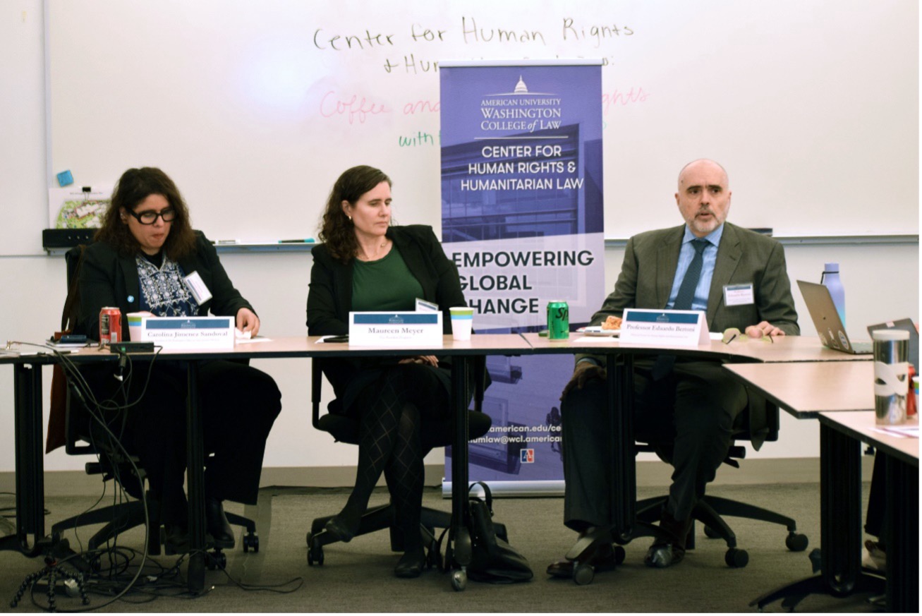Professor Bertoni with panelists