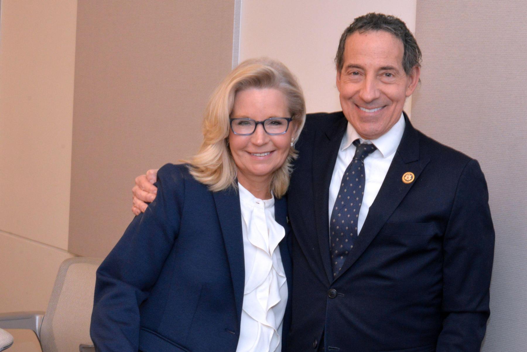 Liz Cheney and Representative Jamie Raskin. Liz Cheney and Representative Jamie Raskin.