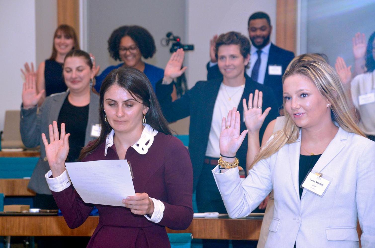 Part-Time 1L students take their professional oath during part-time orientation. Part-Time 1L students take their professional oath during part-time orientation.