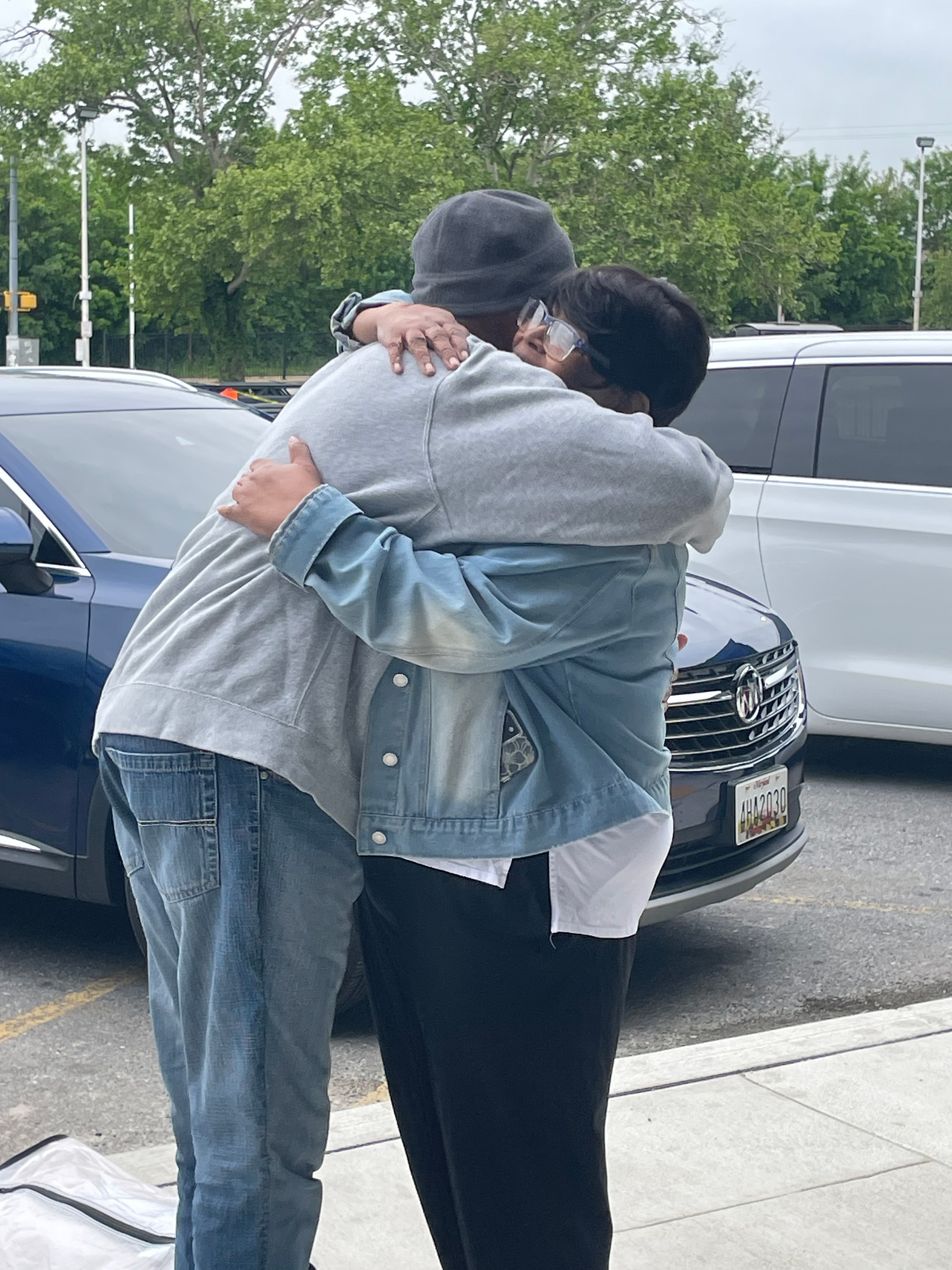 Ella Kruczynska's client higs his mother following his release from prison.