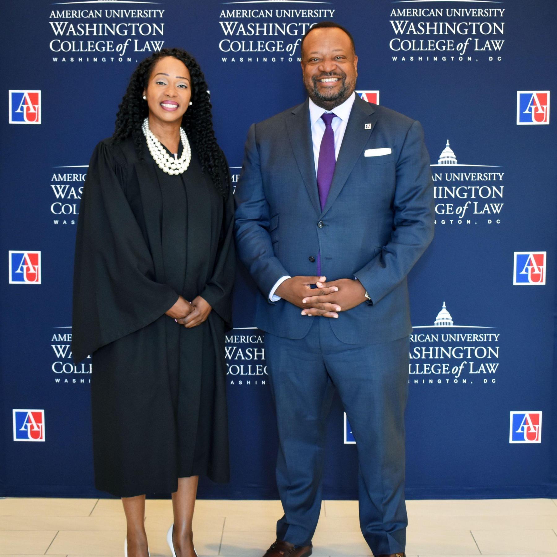Judge Dolores Dorsainvil '00 and Dean Roger A. Fairfax Jr. Judge Dolores Dorsainvil '00 and Dean Roger A. Fairfax Jr.